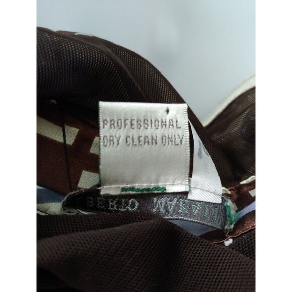 Alberto Makali Womens Artsy Pleated Sheer Mesh Sleeves Embroidered L Electic - Picture 13 of 13